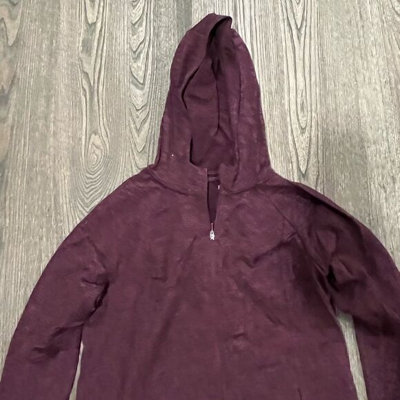 J. Jill Fit Performance Full Zip Hoodie Jacket Long Sleeve Heather Purple S - Picture 3 of 11